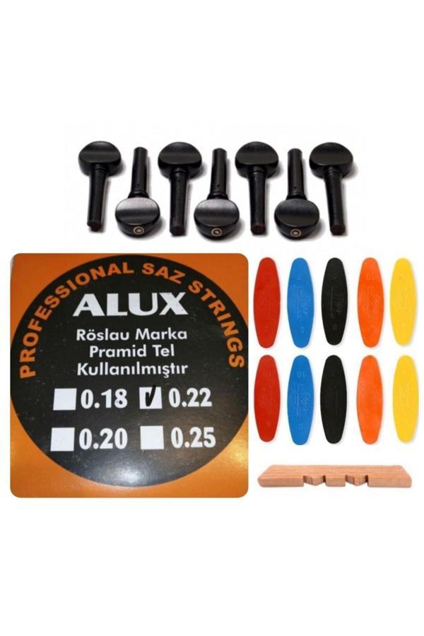 Şenses Müzik Market Alux 0.22 Pramid Abanoz Burgu Tezene Eşik 4'Lü Set - Image 1