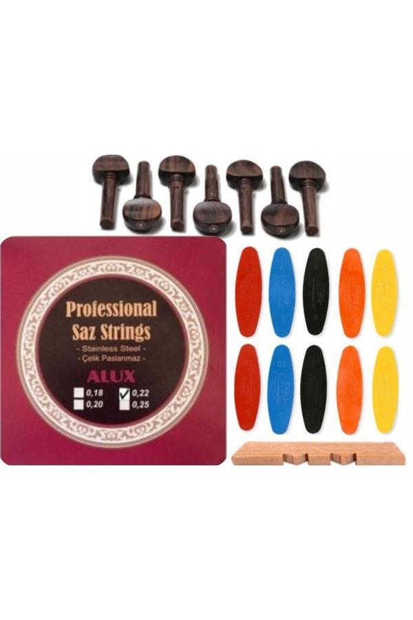 Şenses Müzik Market Alux 0.22 Çelik Pelesenk Burgu Tezene Eşik 4'Lü Set - Image 1