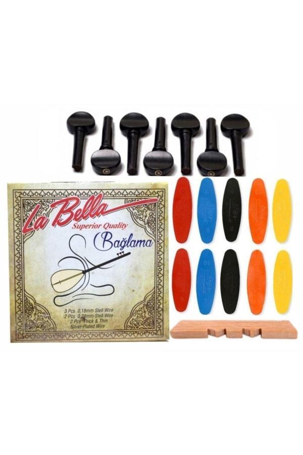 Şenses Müzik Market La Bella 0.18 Abanoz Burgu Tezene Eşik 4'Lü Set - Image 1