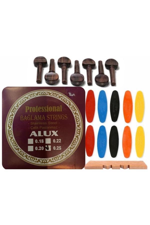 Şenses Müzik Market Alux 0.25 Çelik Pelesenk Burgu Tezene Eşik 4'Lü Set - Image 1
