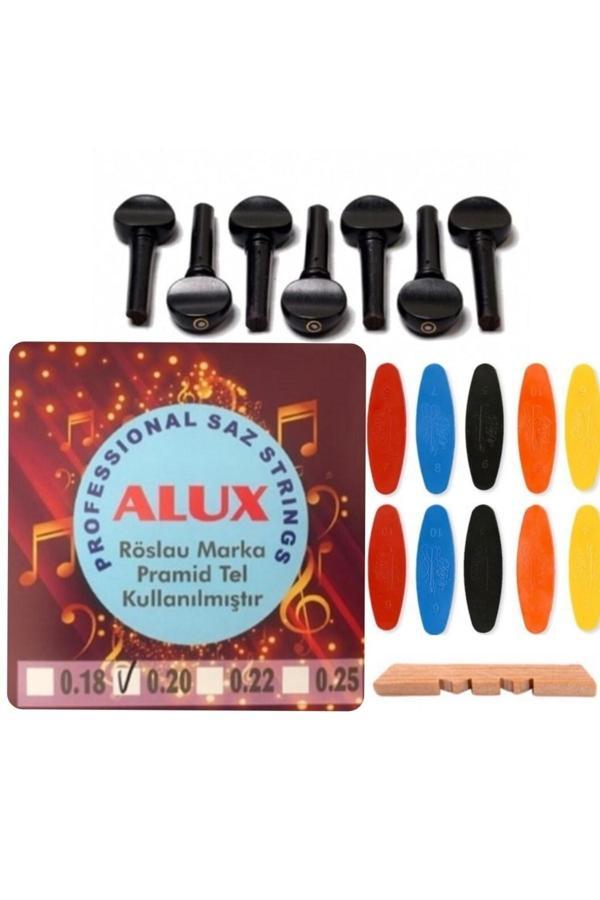 Şenses Müzik Market Alux 0.20 Pramid Abanoz Burgu Tezene Eşik 4'Lü Set - Image 1