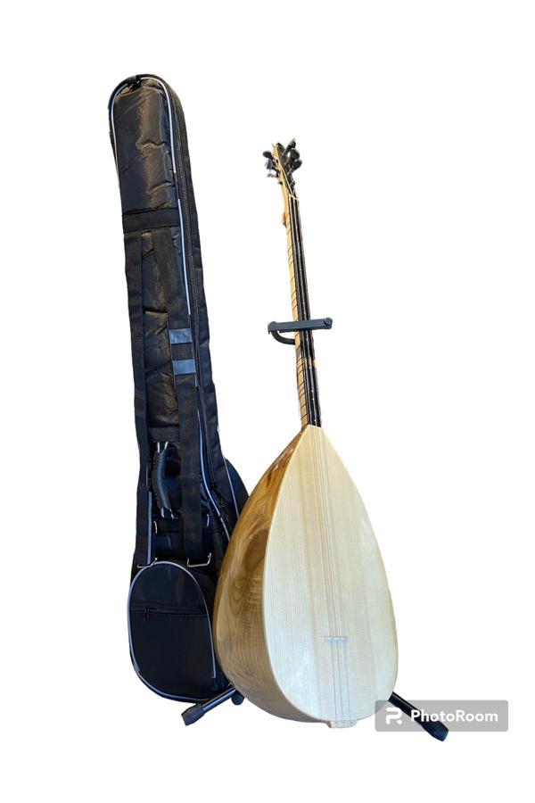 Şenses Müzik Market Tam Profesyonel El Oyması Kestane Divan Bağlama - Image 1