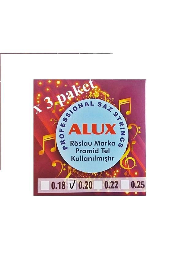 Alux Röslau Pyramid Yüksek Kalite Uzun Sap Takım Saz Teli(0.20) X3 Paket - Image 1