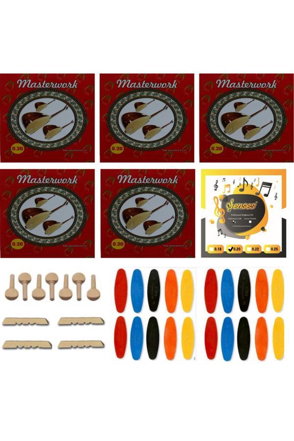 Şenses Müzik Market Masterwork Bağlama Teli 6 Takım Ve Hepsi Bir Arada - Image 1