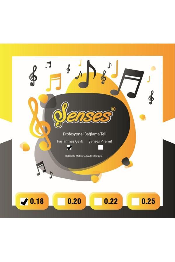 Şenses Müzik Market 018 Kısa Bağlama Takım Teli 2 Tezene - Image 1
