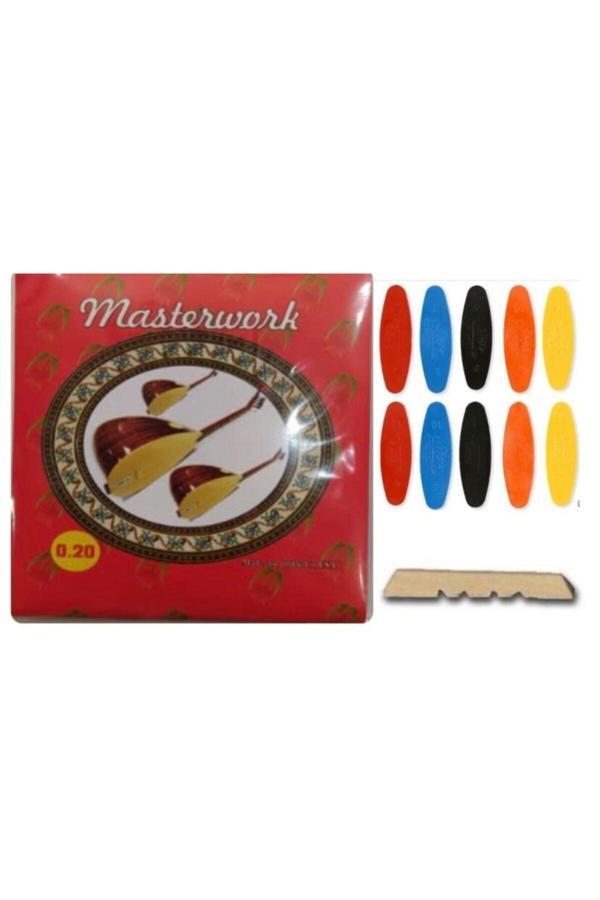 Masterwork 0.20 Uzun Sap Tel Seti + 10 Adet Numaralı Tezene + Eşik - Image 1