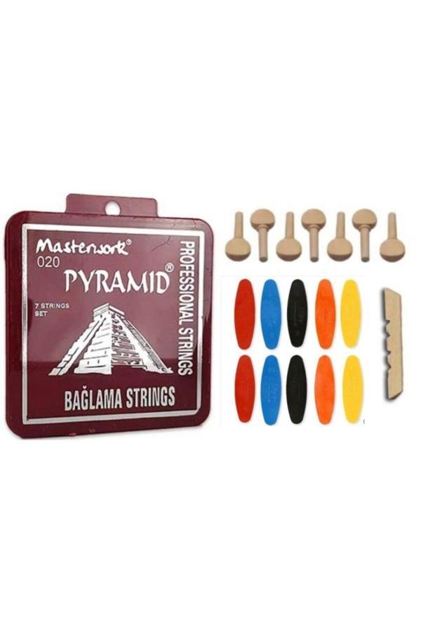 Şenses Müzik Market Masterwork 0.20 Uzun Sap Piramit Tel Seti + 7 Adet Burgu + 10 Adet Numaralı Tezene + Eşik - Image 1