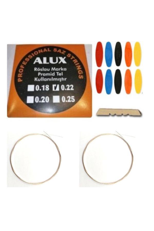 Şenses Müzik Market 0 22 Piramit Divan Bağlama Teli + 2 Adet Bam Bam + 10 Tezene + 1 Eşik - Image 1