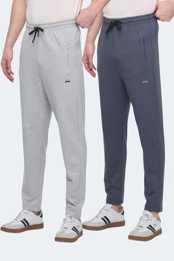 Slazenger JERRY NRM 2 Lİ SET Erkek  Gri - Koyu Gri Eşofman Altı - Image 1