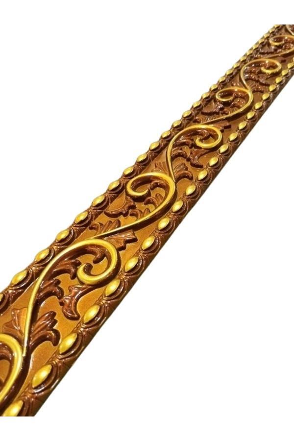 Miva Konsept Dekoratif Poliüretan Saray Duvar&Tavan Çıta Bordürü -Kahve Eskitme (En:8.5 Cm-Boy:100 Cm)-Duvar Süsü - Image 1