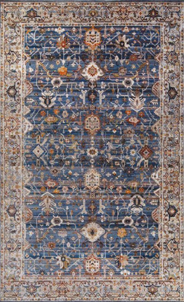 Gabardin Halı 7/24 Serisi 0727 Lacivert Salon Oturma Yatak Odası Halısı - Image 1