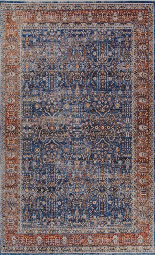 Gabardin Halı 7/24 Serisi 1154 Lacivert Salon Oturma Yatak Odası Halısı - Image 1