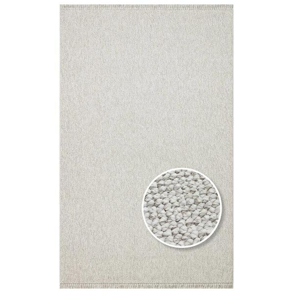 Hoom Rugs Helsinki Plain Grey Polyester Modern İskandinav Halı - Image 1