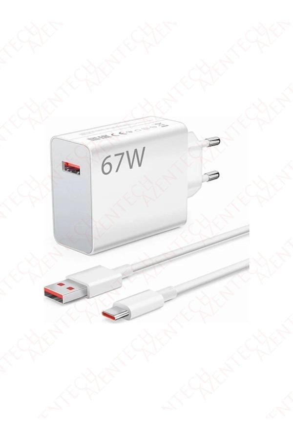 Xiaomi Type-C 67W (Watt) Hızlı Şarj+Turbo Şarj Cihazı Adaptörü Ve 6A Kablolu Kutulu Set - Image 1