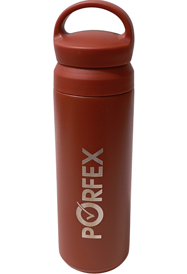 PORFEX 2350 MAT KIRMIZI ÇELİK TERMOS - Image 1