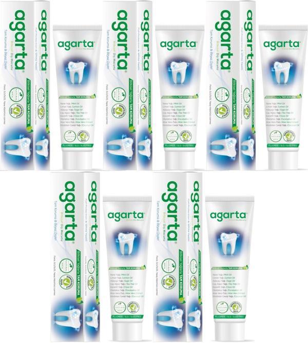 Agarta Doğal Diş Macunu 100ML Bitki Özlü (5 Li Set) - Image 1