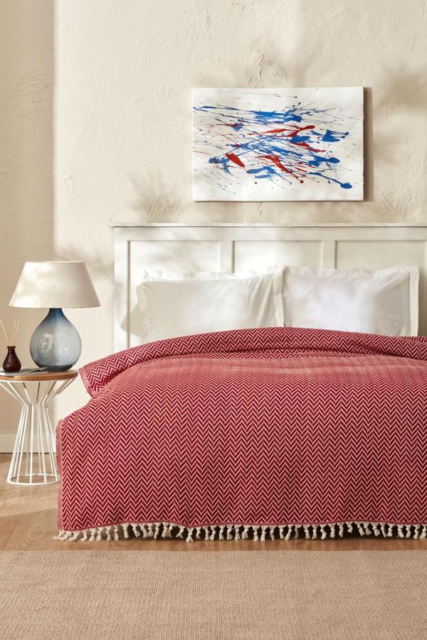 Karaca Home Glitz Çift Kişilik Yatak Örtüsü Kırmızı - Image 1