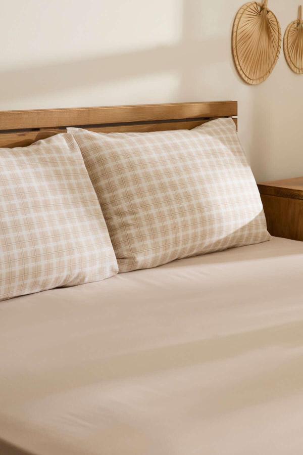 Sarah Anderson Lena Çift Kişilik Çarşaf Takımı Bej  - Image 1