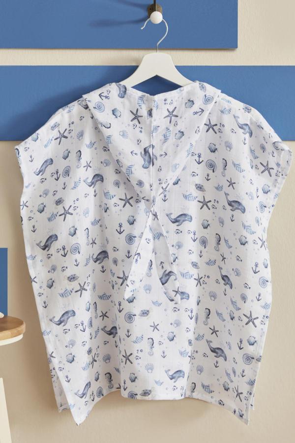 Karaca Home Young Ocean Baskılı Müslin Panço 4-6 Yaş - Image 1