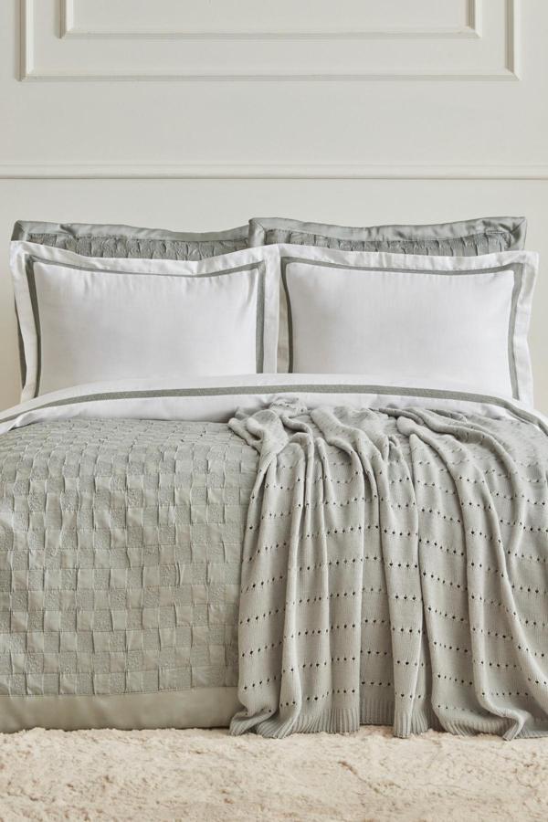 Karaca Home Bride Carina 80Tel %100 Pamuk 8 Parça Evlilik Paketi Petrol  - Image 1