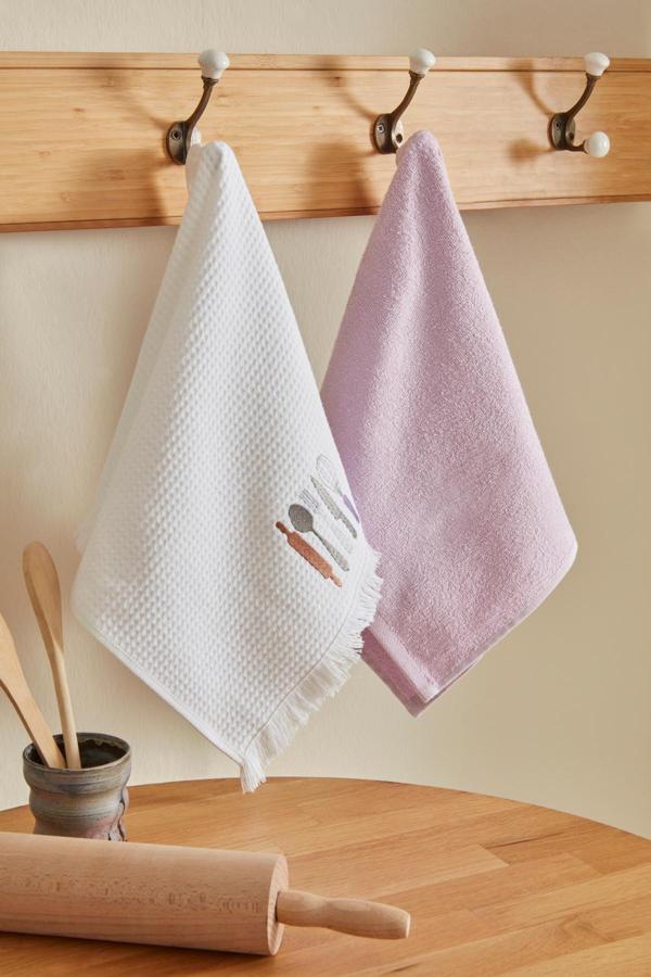 Karaca Home Servis %100 Pamuk 2 Parça Mutfak Havlusu - Image 1