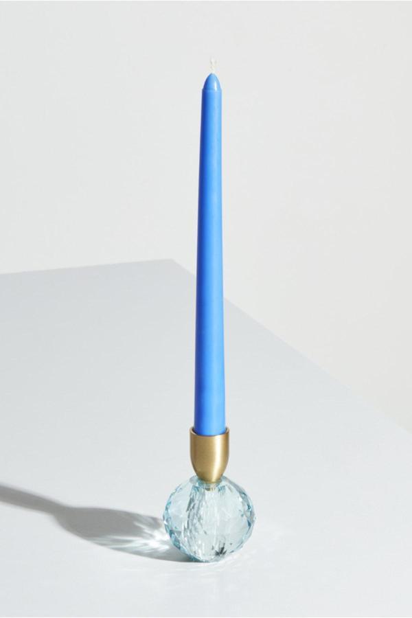 Karaca Home Vicki Şamdan Cam 6x9 cm Mavi - Image 1