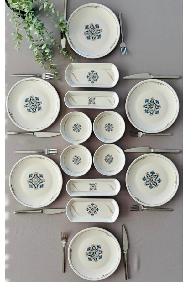 Efsun serisi 6 kişilik 14 parça kahvaltı takımı - Image 1