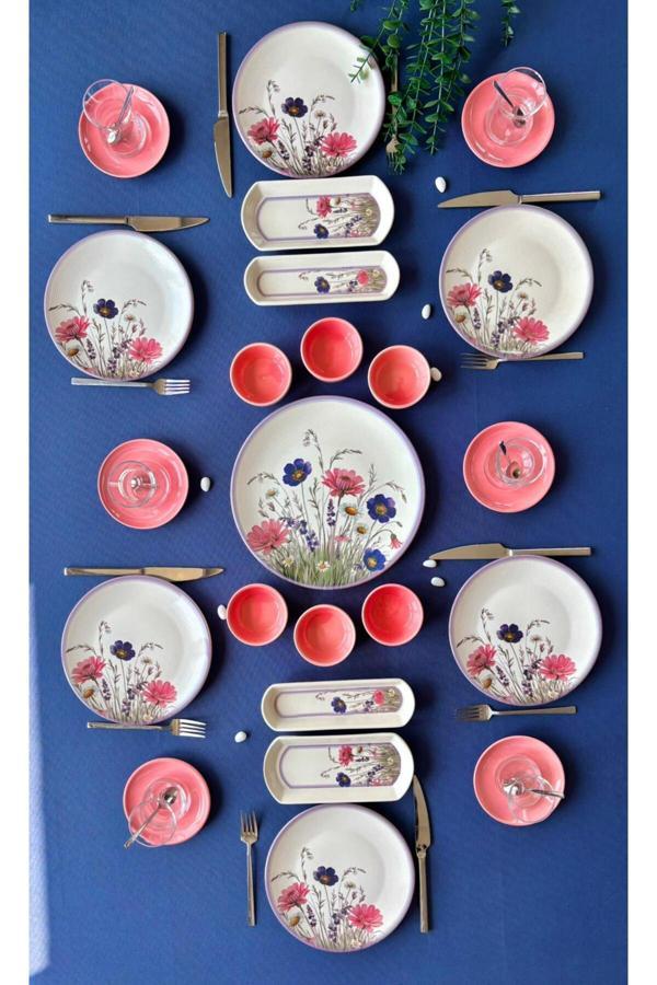 Hercai Serisi 6 kişilik 23 Parça Sosluklu Kahvaltı Takımı - Image 1