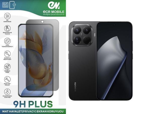 Xiaomi 15T/15T Pro ile Uyumlu Ekran Koruyucu 9H Esnek Nano Kırılmayan MAT HAYALET(Privacy) - Image 1
