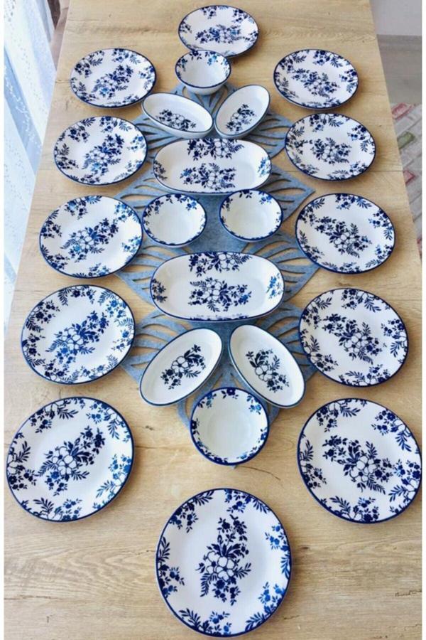 Jasmine Pattern 12 Kişilik 22 Parça Kahvaltı Takımı - Image 1