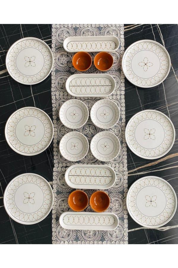 Gold Ellipse 6 Kişilik 18 Parça Kahvaltı Takımı - Image 1