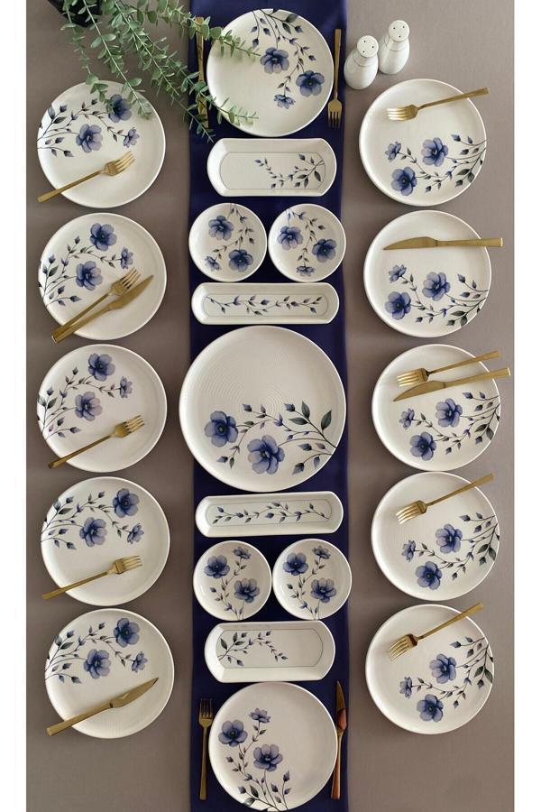 Purple Violet 12 Kişilik 21 Parça Kahvaltı Takımı - Image 1