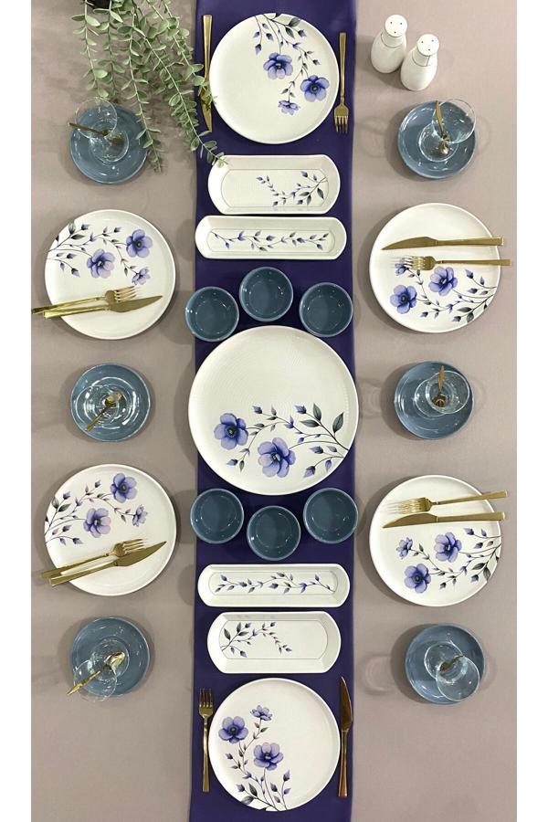 Mor Menekşe 6 Kişilik 29 Parça Kahvaltı Takımı - Image 1