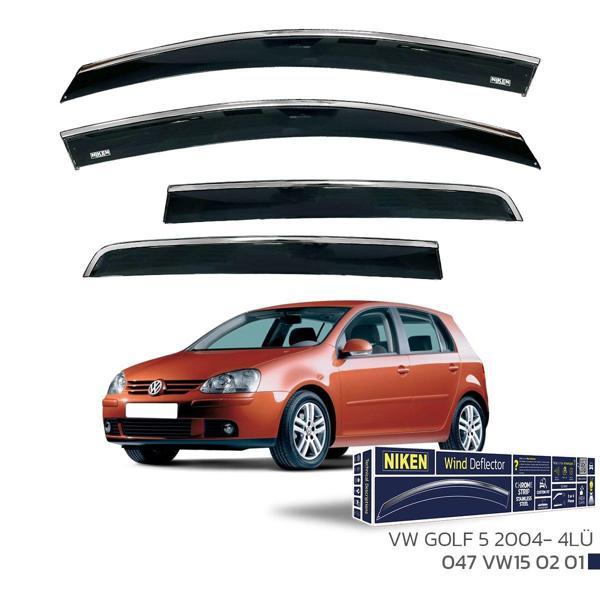 Vw Golf 5 Kromlu Cam Rüzgarlığı Niken 2003-10 arası uyumlu - Image 1