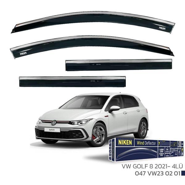 Vw Golf 8 Kromlu Cam Rüzgarlığı Niken 2021+ sonrası uyumlu - Image 1