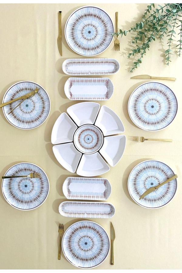 Blue Eyes 6 Kişilik 17 Parça Kahvaltı Takımı - Image 1