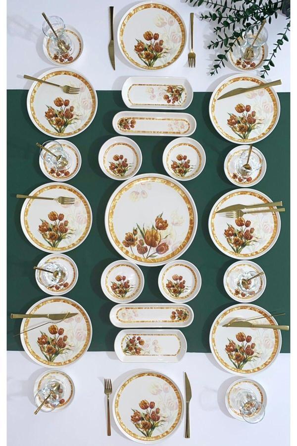 Vintage Lale 8 Kişilik 25 Parça Kahvaltı Takımı - Image 1