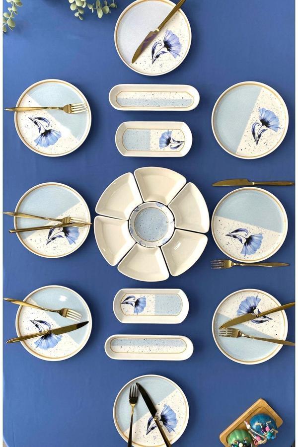 Gelincik model 8 kişilik 19 parça kahvaltı takımı - Image 1