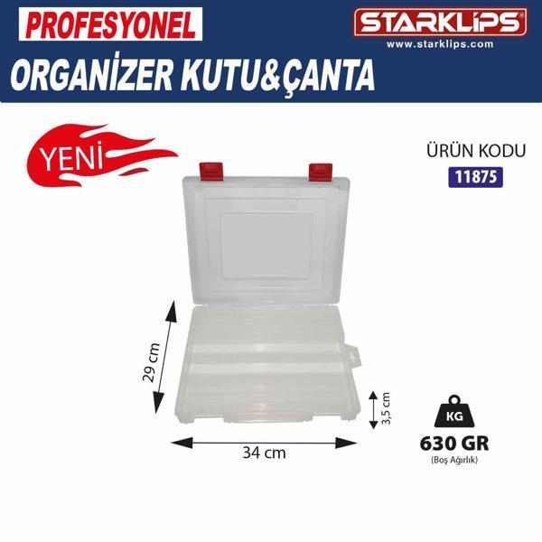 10 Bölmeli Plastik Organizer Çanta  Sabit Gözlü Vida, Takı, Hobi Düzenleyici Kutu - Image 1