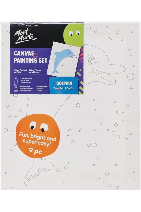 M.M. Kanvas Tablo ve Boyama Seti 9 Parça - Yunus - Image 1