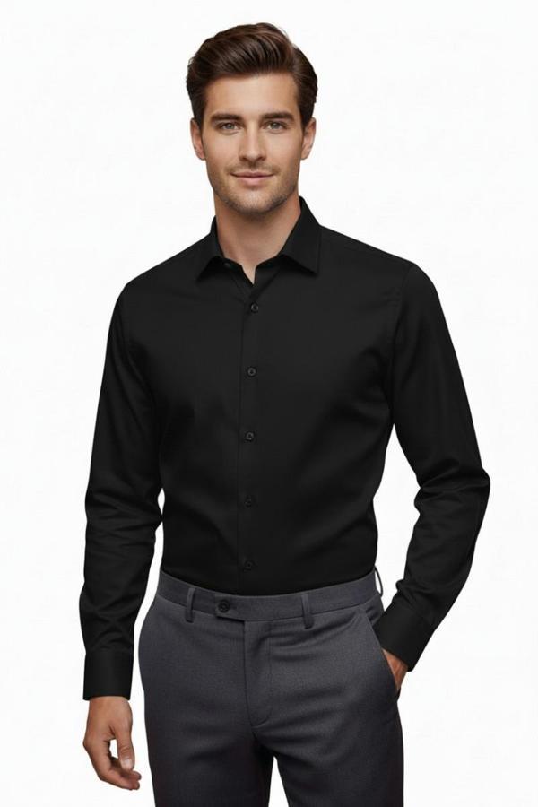 Erkek Silim Fit Uzun Kol Gömlek BGL-ST04867 - Image 1