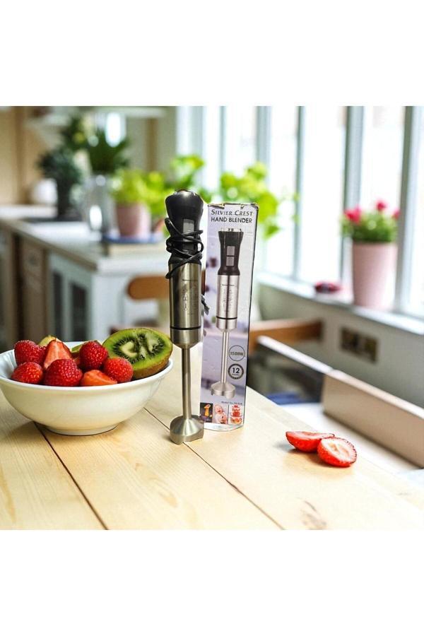 Frelly Silver Crest Hand Blender Çubuk Blender 1500 W Tek Bıçaklı Çelik Tasarım - Image 1