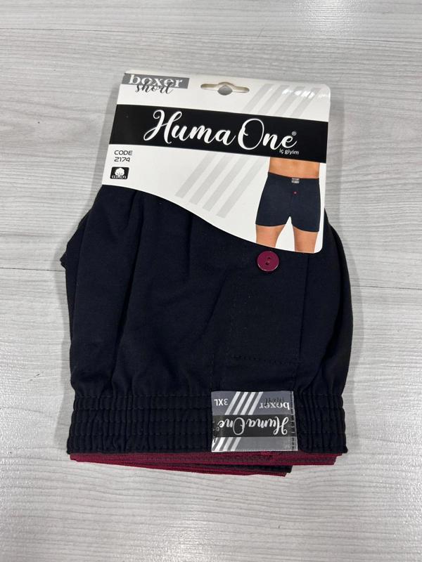 Huma One Erkek Havlu Bel Düz Boxer Battal Boy 3XL Siyah Renk - Image 1