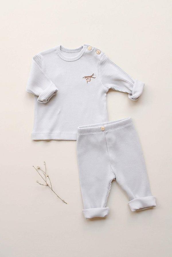 Sloth Gri Alt Üst Takım - Image 1