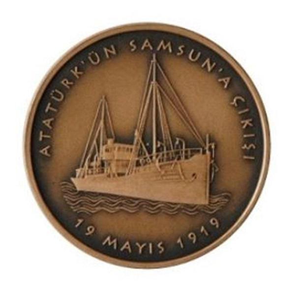 AgaKulche Atatürk'ün Samsun'a Çıkışının 100. Yılı Bronz Sikke Coin - Image 1
