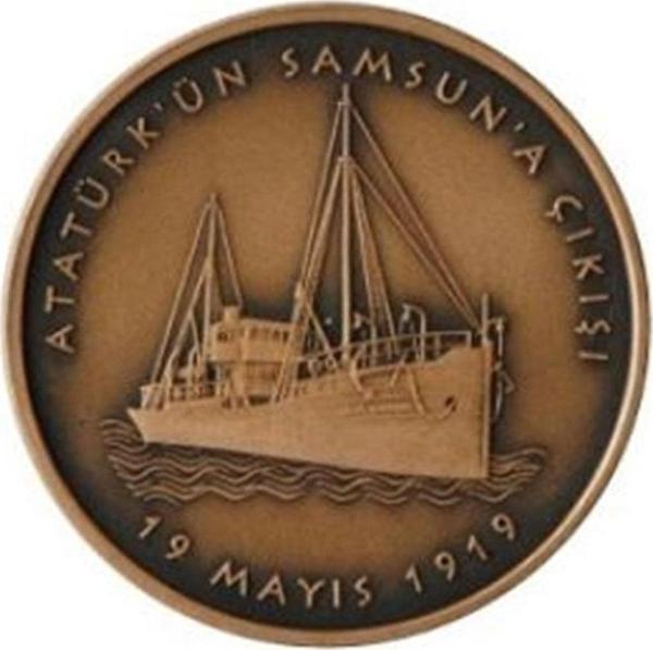 AgaKulche Atatürk'ün Samsun'a Çıkışının 100. Yılı Bronz Sikke Coin - Image 1