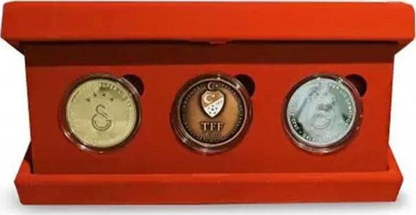 AgaKulche Galatasaray 23. Şampiyonluk Gümüş Sikke Coin Para Seti - Image 1