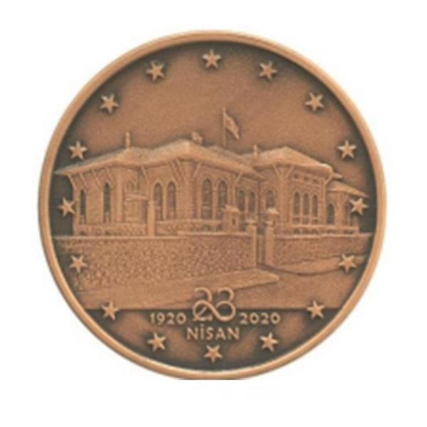 AgaKulche TBMM'nin Açılışının 100. Yılı Bronz Sikke Coin - Image 1
