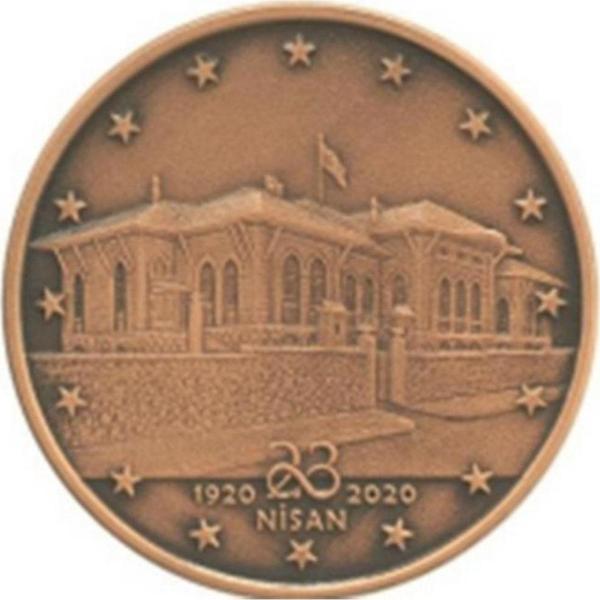 AgaKulche TBMM'nin Açılışının 100. Yılı Bronz Sikke Coin - Image 1