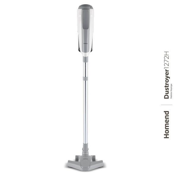 Homend Dustroyer  1272H 2 in 1 Kablolu Dikey Süpürge Beyaz Gri - Image 1